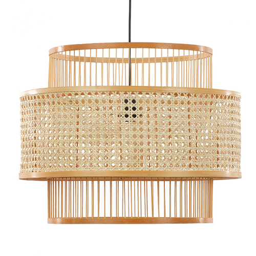 Abat Jour En Suspension Bambou Naturel