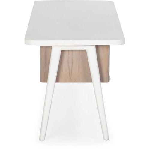 Meuble TV Bois Blanc 150x50x51cm