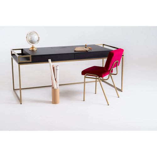 Bureau Métal Or 160x78x76cm
