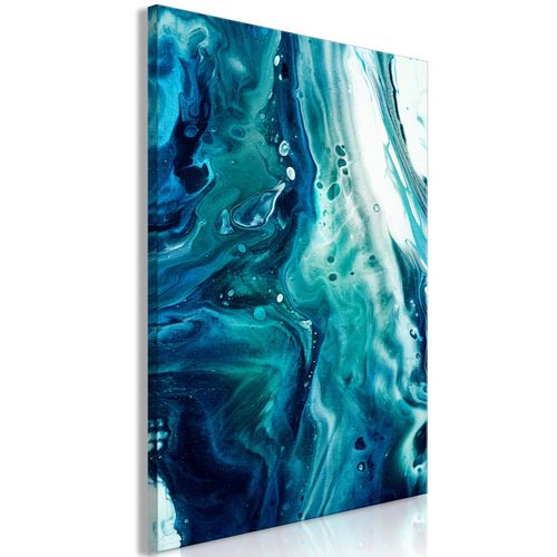 Tableau Ocean's Menace Vertical 40 X 60 Cm Bleu
