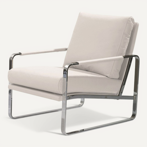 Fauteuil Simili-cuir Blanc 67x100x89cm