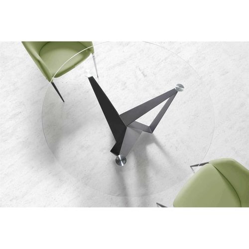 Table à Manger Métal Noir 150x150x75cm