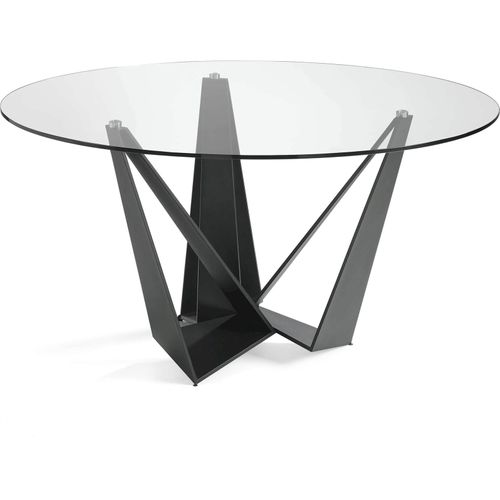 Table à Manger Métal Noir 150x150x75cm