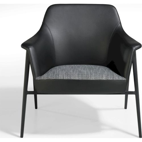 Fauteuil Simili-cuir Noir 80x72x79cm