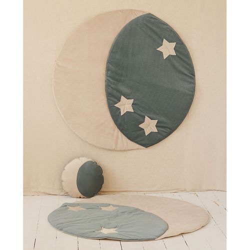 Tapis De Sol Molletonné Bébé Rond Beige 120x120x3cm