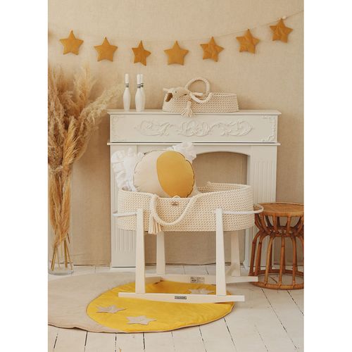 Tapis De Sol Molletonné Bébé Rond Beige 120x120x3cm