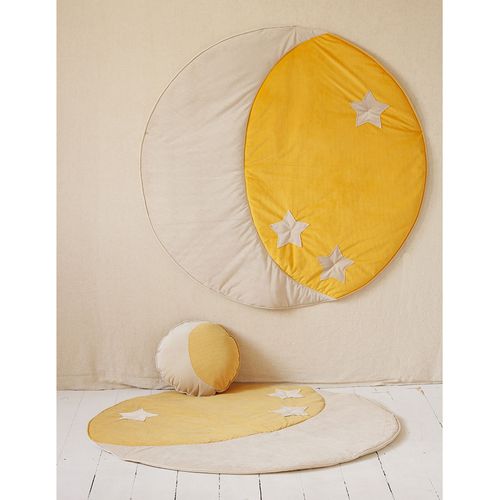 Tapis De Sol Molletonné Bébé Rond Beige 120x120x3cm