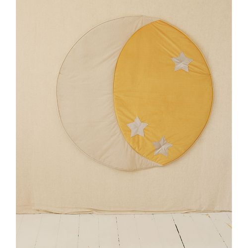 Tapis De Sol Molletonné Bébé Rond Beige 120x120x3cm