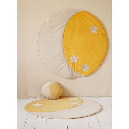 Tapis De Sol Molletonné Bébé Rond Beige 120x120x3cm