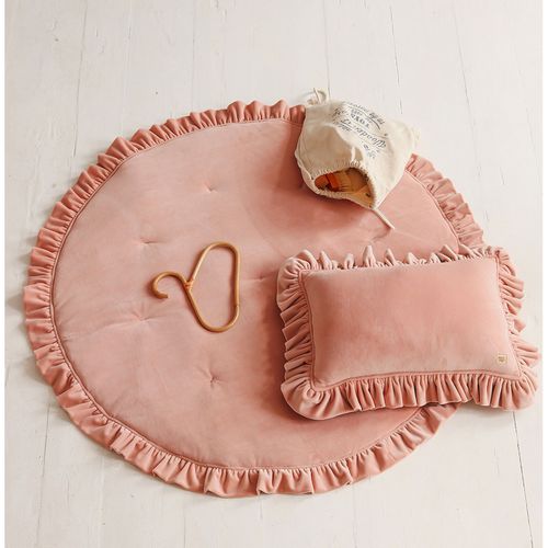Tapis De Sol Molletonné Bébé Rond Orange 110x110x3cm