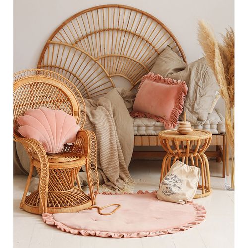 Tapis De Sol Molletonné Bébé Rond Orange 110x110x3cm