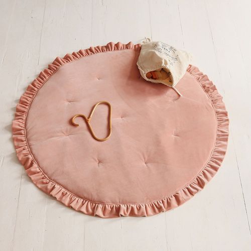 Tapis De Sol Molletonné Bébé Rond Orange 110x110x3cm