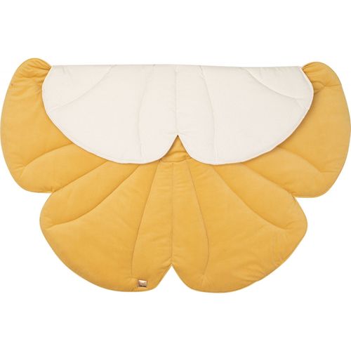 Tapis De Sol Molletonné Bébé Fleurs Jaune 110x110x3cm