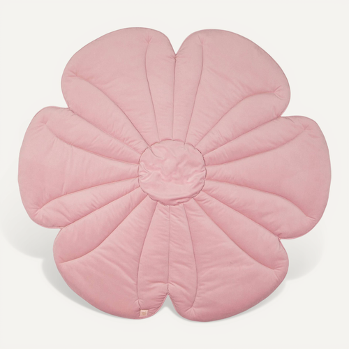 Tapis De Sol Molletonné Bébé Fleurs Rose 110x110x3cm