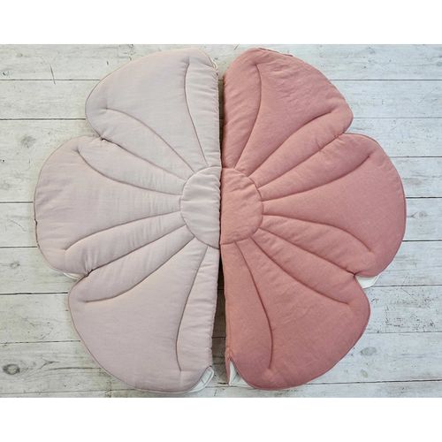 Tapis De Sol Molletonné Bébé Fleurs Rose 110x110x3cm