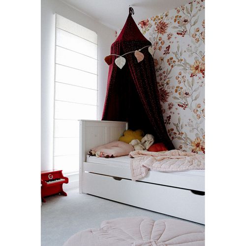 Tapis De Sol Molletonné Bébé Fleurs Rose 110x110x3cm