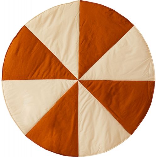 Tapis De Sol Molletonné Bébé Rond Marron 120x120x3cm