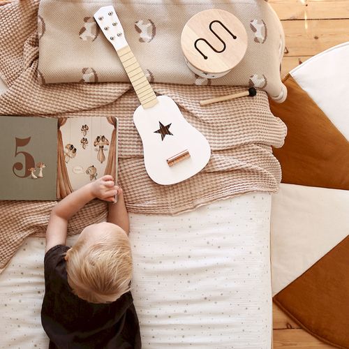 Tapis De Sol Molletonné Bébé Rond Marron 120x120x3cm