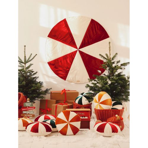 Tapis De Sol Molletonné Bébé Rond Rouge 120x120x3cm