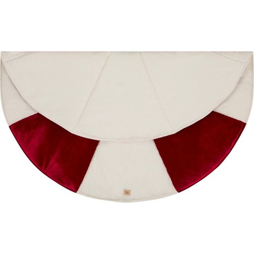 Tapis De Sol Molletonné Bébé Rond Rouge 120x120x3cm