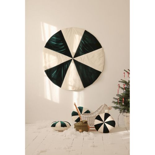 Tapis De Sol Molletonné Bébé Rond Vert 120x120x3cm