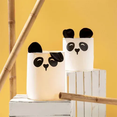 Panier à Jouets Animal Happy Band 25 X 25 X 30 Cm Blanc