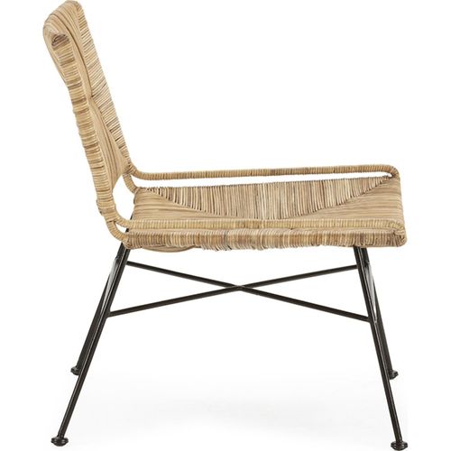 Chaise Détente Osier et Métal élégante