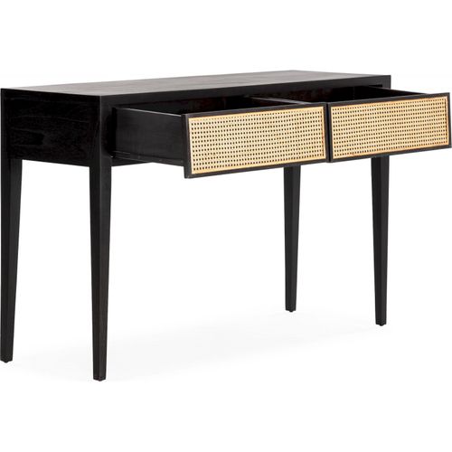 Console Chic En Bois De Cèdre Et Rotin