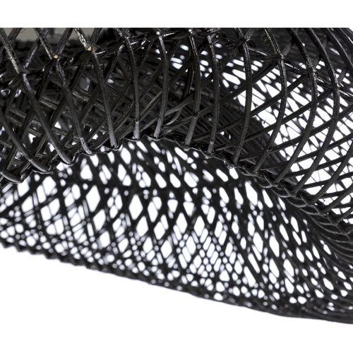 Suspension Design élégance Rotin Noir