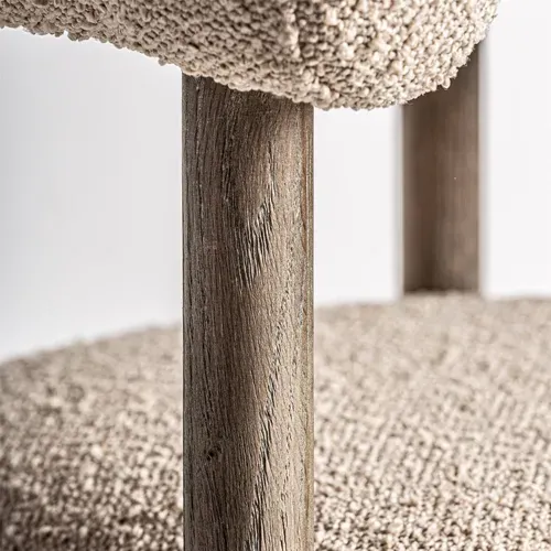 Fauteuil Bullay Style Art Déco En Bois Clair