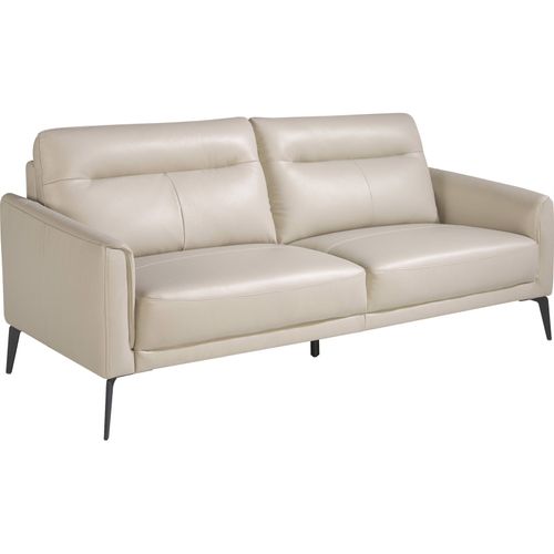 Canapé 3 Places En Cuir Gris Perle Angel Cerda