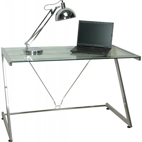 Bureau Chic En Métal Avec Plateaux En Verre élégant