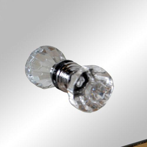 Table De Chevet élégante Dorée Avec Miroir Et Rangement