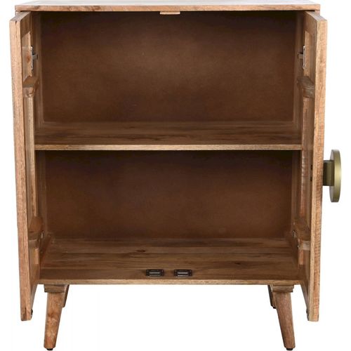 Buffet Scandinave élégant En Bois De Mangue Doré