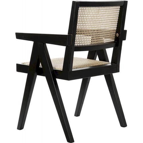Chaise Cuisine Design Élégance Rotin Noir Et Naturel - Chaise BUT