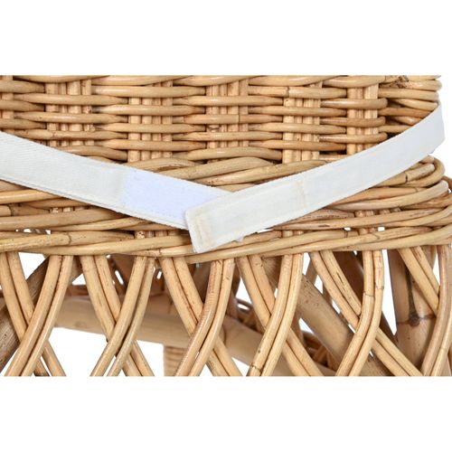 Chaise Cuisine élégante En Rotin Et Coussin Blanc Chic