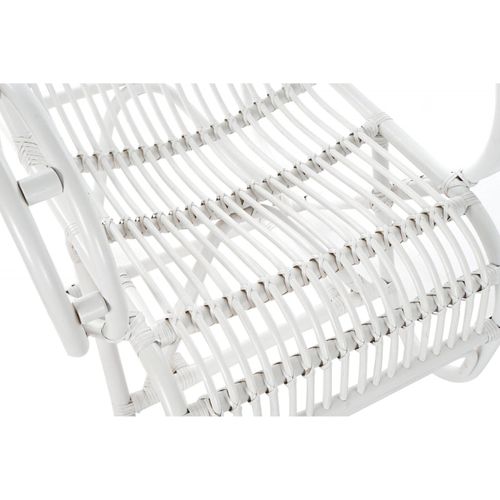 Fauteuil élégant Blanc En Rotin Durable Et Confortable