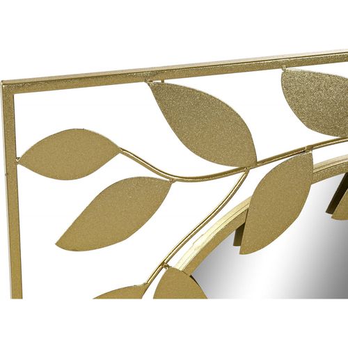 Miroir Contemporain Doré à Motif Laurier élégant