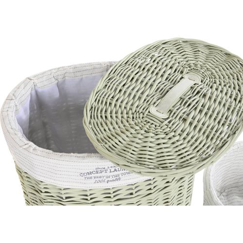 Panier Vert élégant Pour Une Buanderie Raffinée