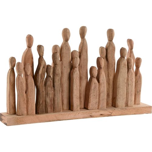 Sculpture Bois Marron Touche Ethnique Salon