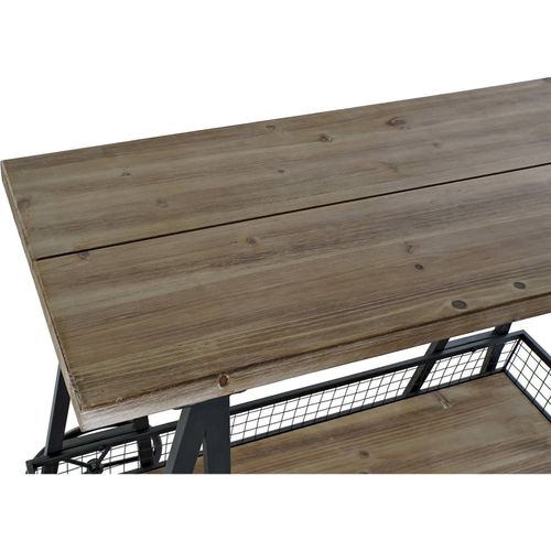 Console élégante Industrielle Avec Rangement Et Roues