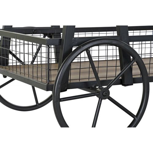 Console élégante Industrielle Avec Rangement Et Roues