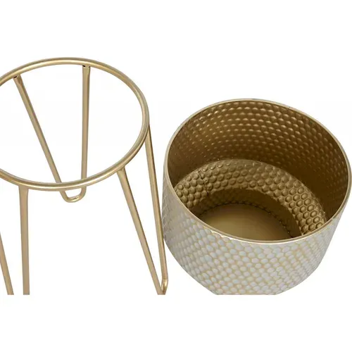 Cache-pot Design Moderne Bicolore élégant En Métal