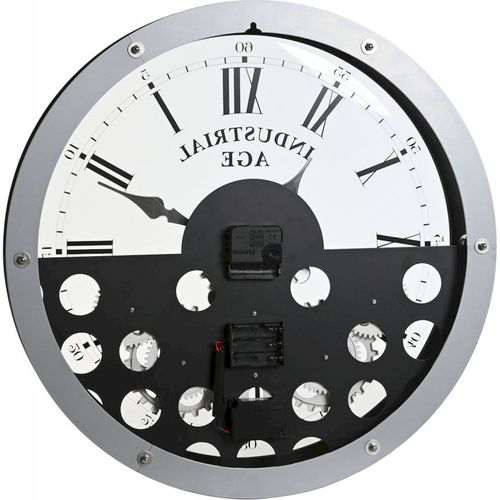 Horloge Murale Design Argent épuré Style Industriel
