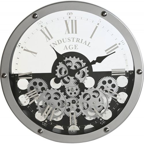 Horloge Murale Design Argent épuré Style Industriel