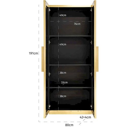 Cabinet élégant En Laiton Doré