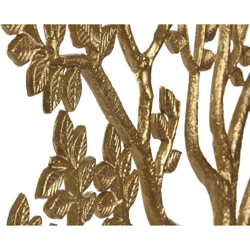 Arbre Décoratif Doré En Aluminium Sur Base Marbre Blanc