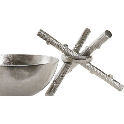 Centre De Table élégant En Aluminium Argenté