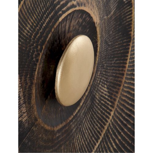 Buffet En Bois Noir Sculpté Et Pieds Dorés élégants