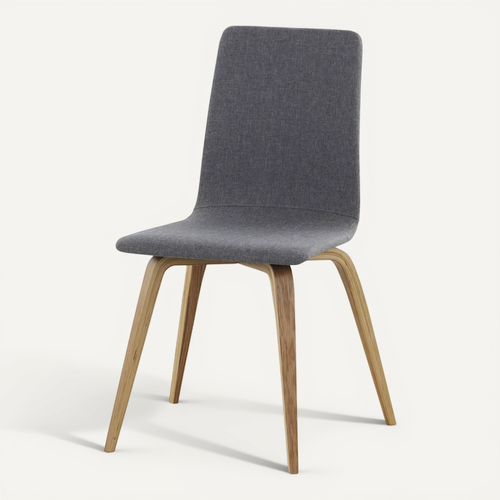 Chaise Bois Tapissée Gris Design Scandinave Confort élégant
